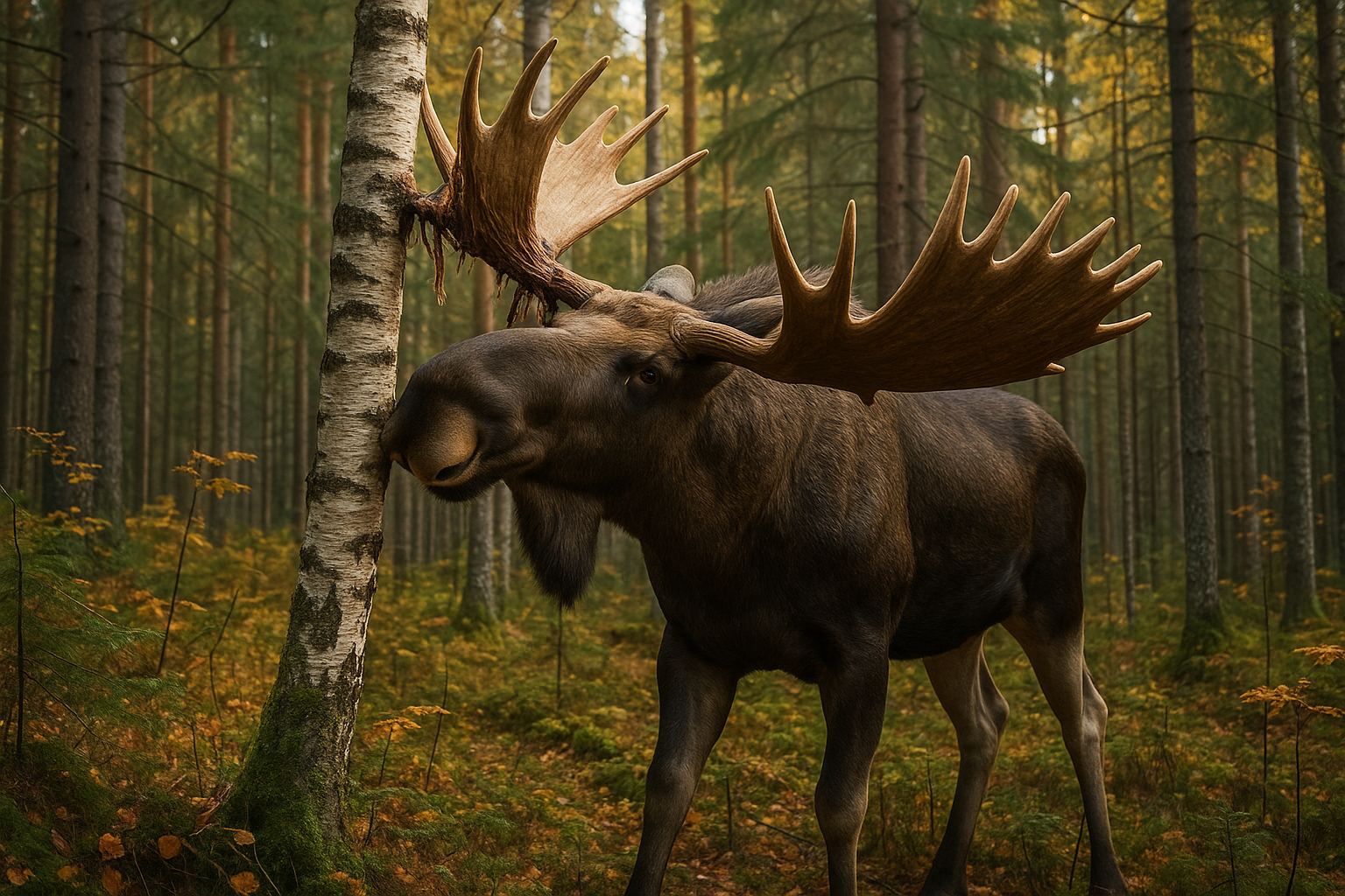 Älg horn: tillväxt, tappar och beteende