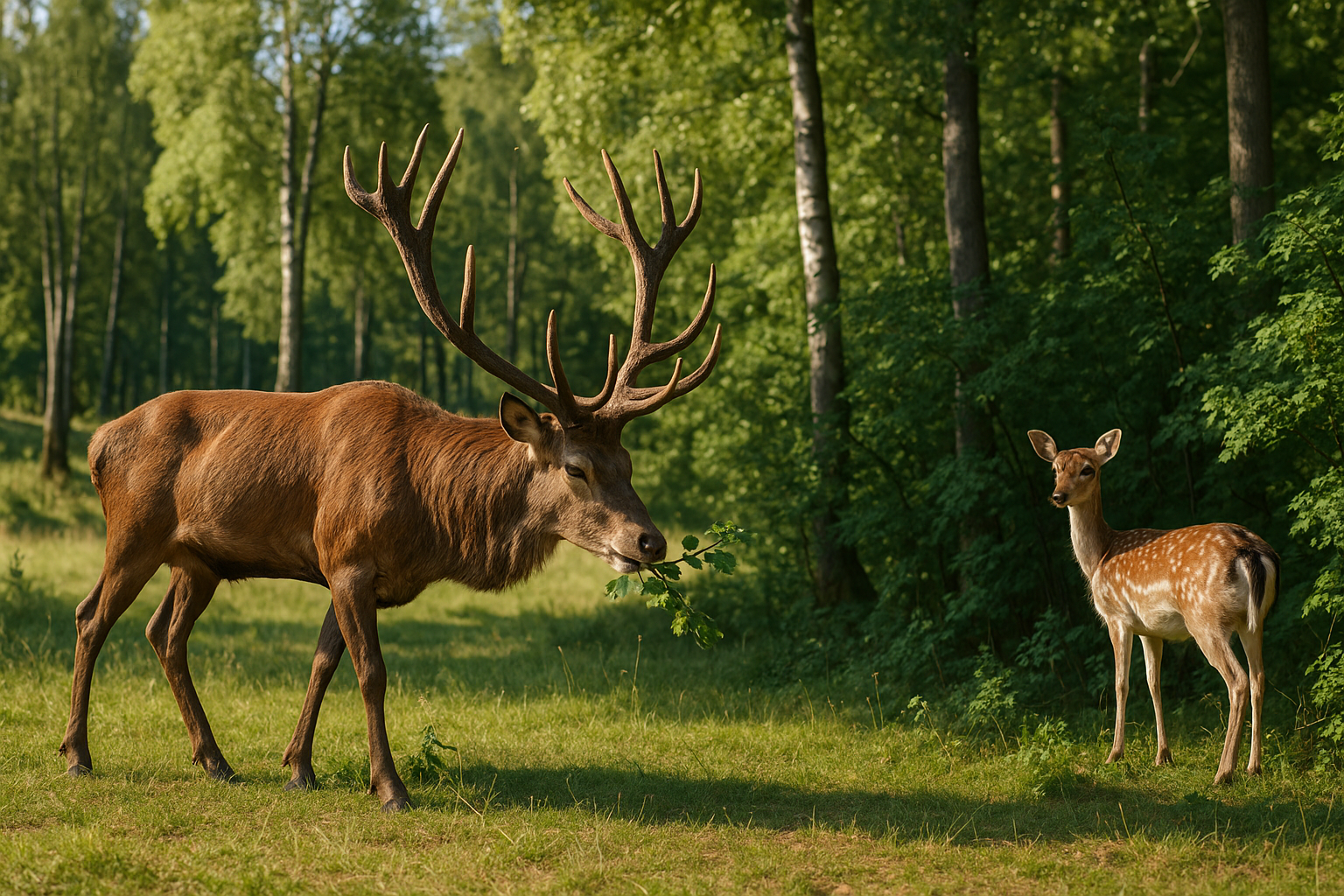 Kronhjort vs dovhjort: skillnader i utseende och beteende